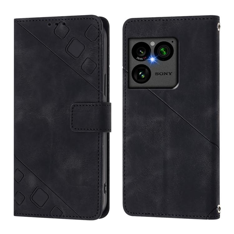For Sony Xperia 1 VIII Skin-feel Embossed Leather Phone Case