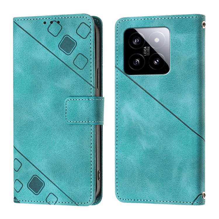 For Xiaomi 14 Skin Feel Embossed Leather Phone Case