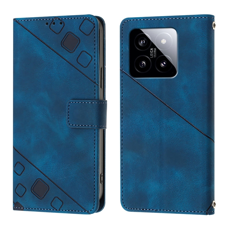 For Xiaomi 14 Skin Feel Embossed Leather Phone Case