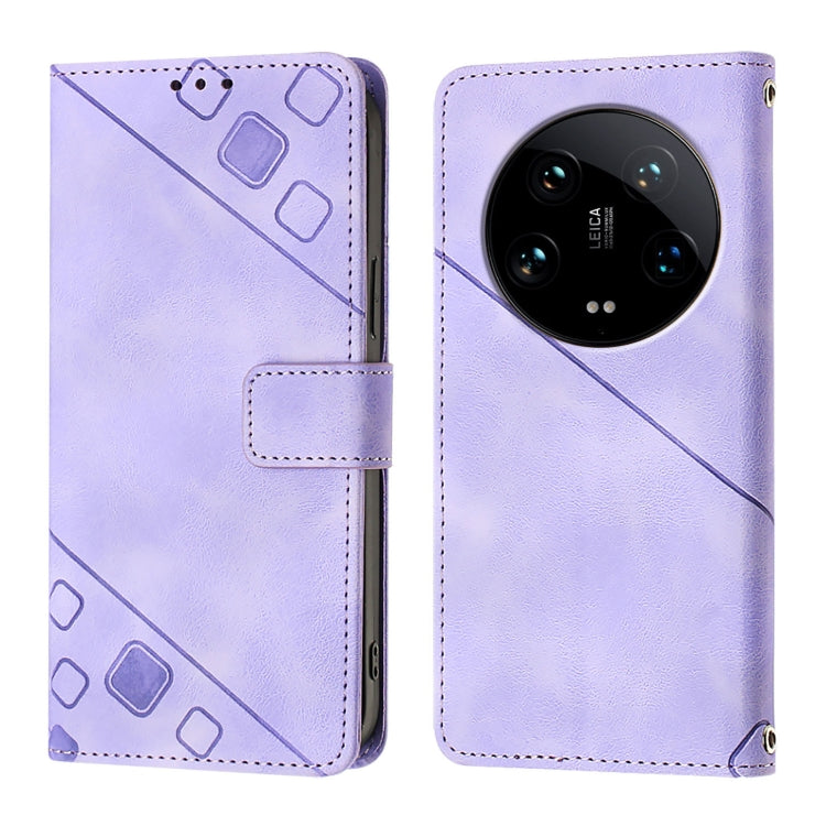 For Xiaomi 14 Ultra Skin Feel Embossed Leather Phone Case