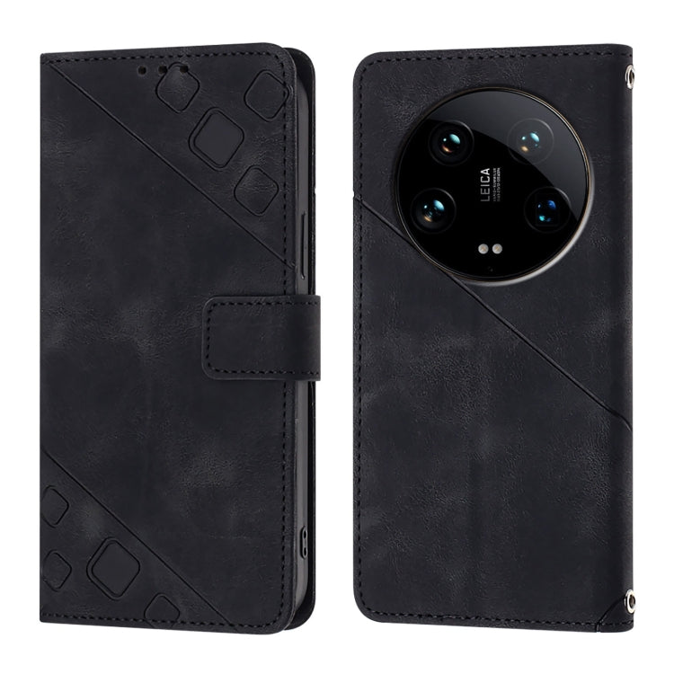 For Xiaomi 14 Ultra Skin Feel Embossed Leather Phone Case