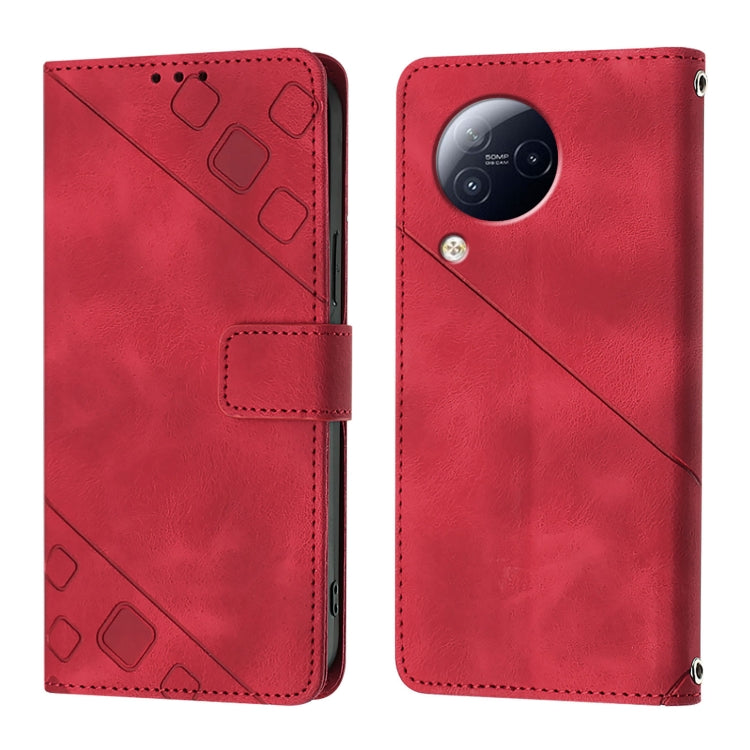 For Xiaomi Civi 3 Skin Feel Embossed Leather Phone Case