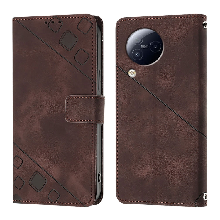 For Xiaomi Civi 3 Skin Feel Embossed Leather Phone Case