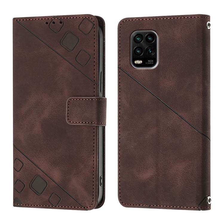 For Xiaomi Mi 10 Lite 5G Skin Feel Embossed Leather Phone Case