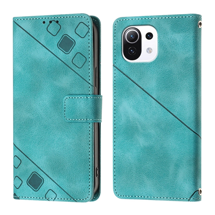 For Xiaomi Mi 11 Lite / Mi 11 Lite 5G Skin Feel Embossed Leather Phone Case