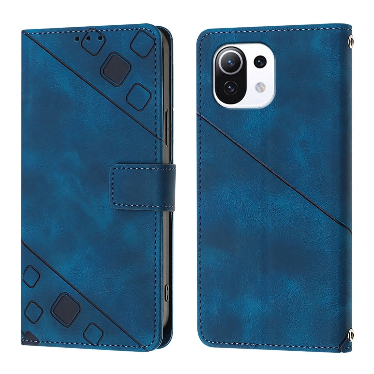 For Xiaomi Mi 11 Lite / Mi 11 Lite 5G Skin Feel Embossed Leather Phone Case