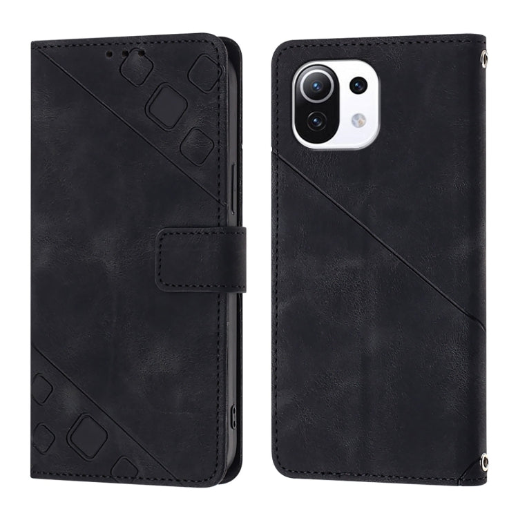 For Xiaomi Mi 11 Lite / Mi 11 Lite 5G Skin Feel Embossed Leather Phone Case