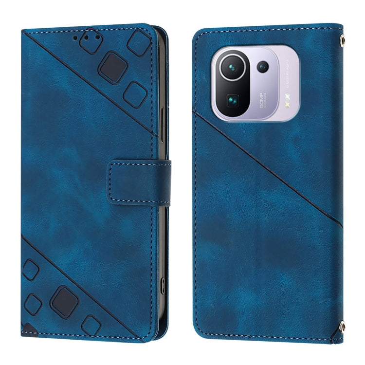For Xiaomi Mi 11 Pro Skin Feel Embossed Leather Phone Case