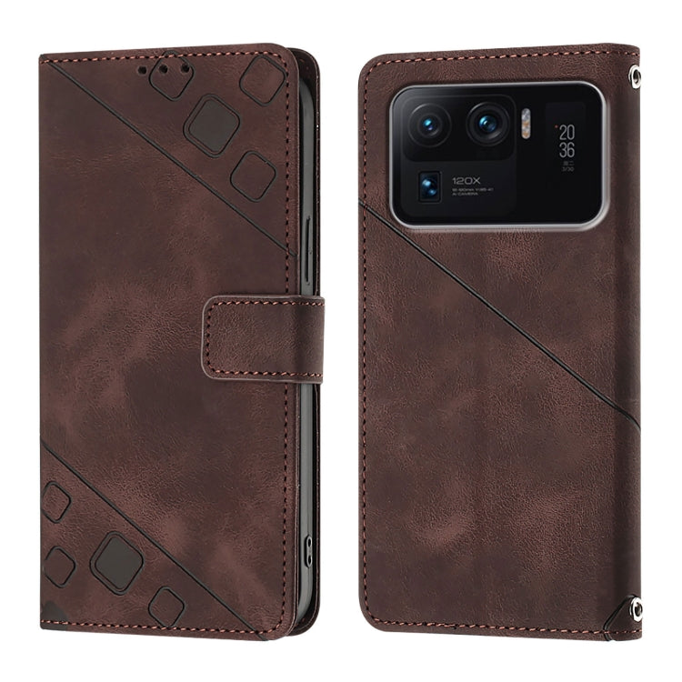 For Xiaomi Mi 11 Ultra Skin Feel Embossed Leather Phone Case