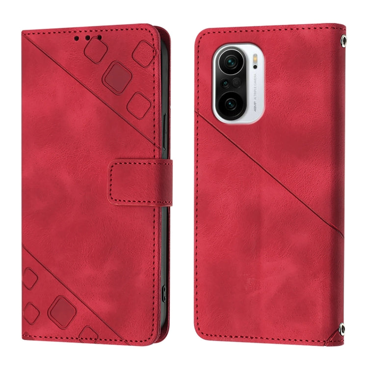 For Xiaomi Poco F3 / Redmi K40 / K40 Pro Skin Feel Embossed Leather Phone Case