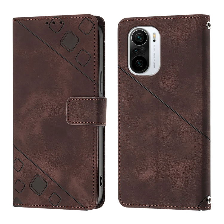 For Xiaomi Poco F3 / Redmi K40 / K40 Pro Skin Feel Embossed Leather Phone Case