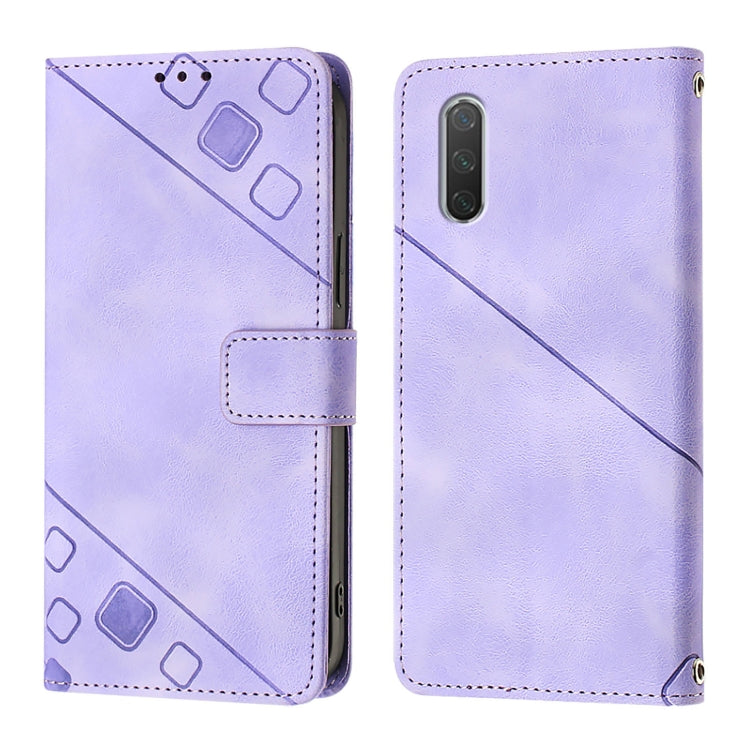 For Xiaomi Mi CC9e / Mi A3 Skin Feel Embossed Leather Phone Case