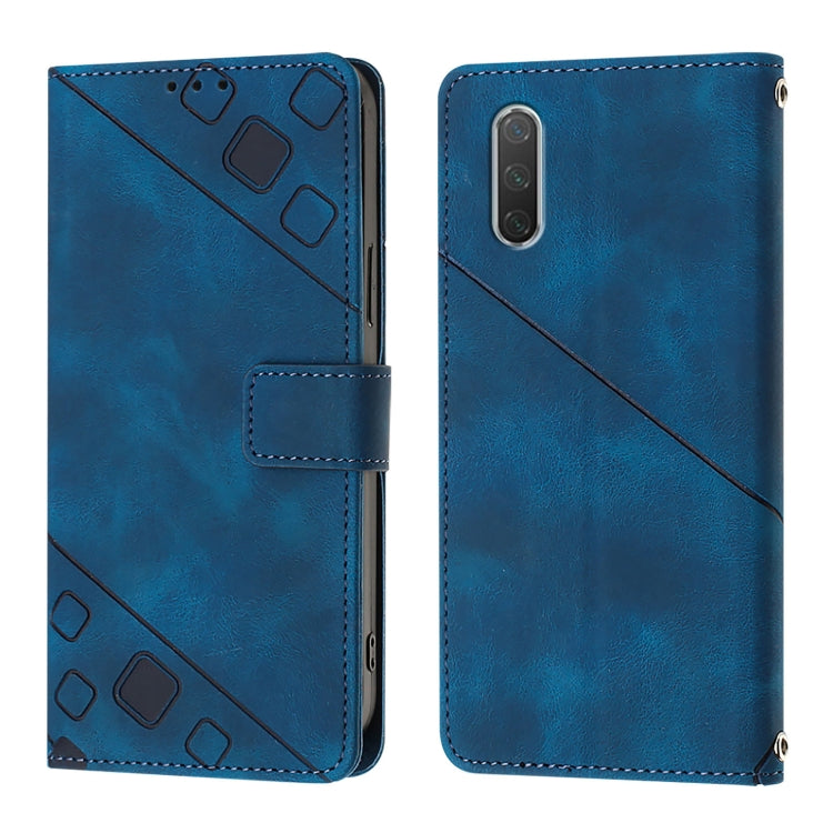 For Xiaomi Mi CC9e / Mi A3 Skin Feel Embossed Leather Phone Case
