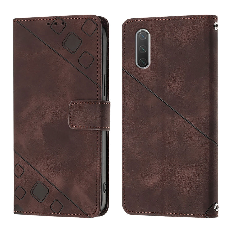 For Xiaomi Mi CC9e / Mi A3 Skin Feel Embossed Leather Phone Case