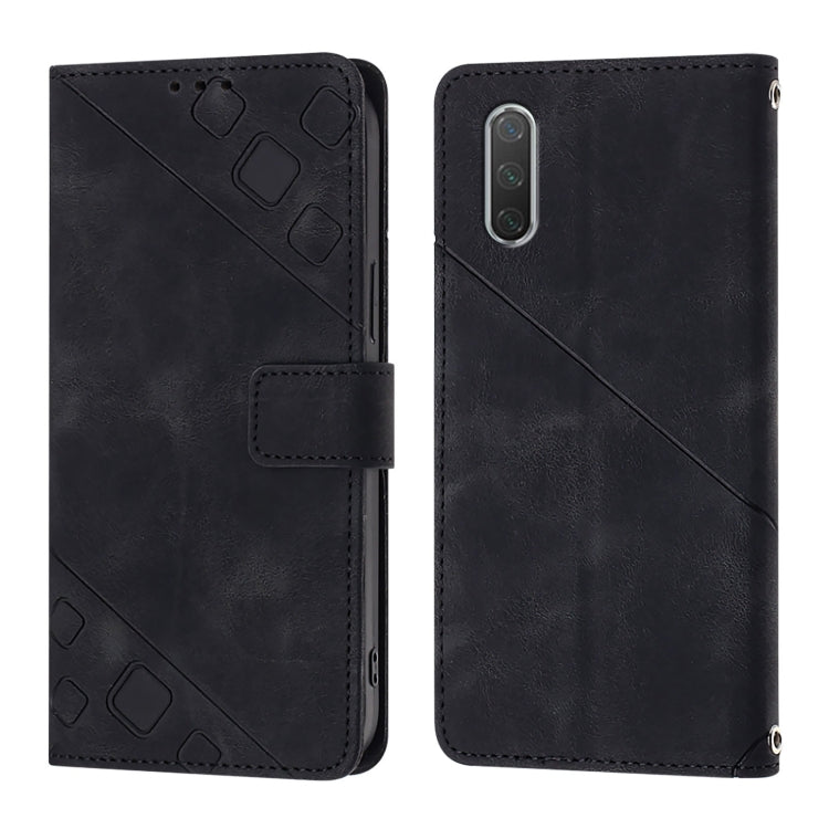 For Xiaomi Mi CC9e / Mi A3 Skin Feel Embossed Leather Phone Case