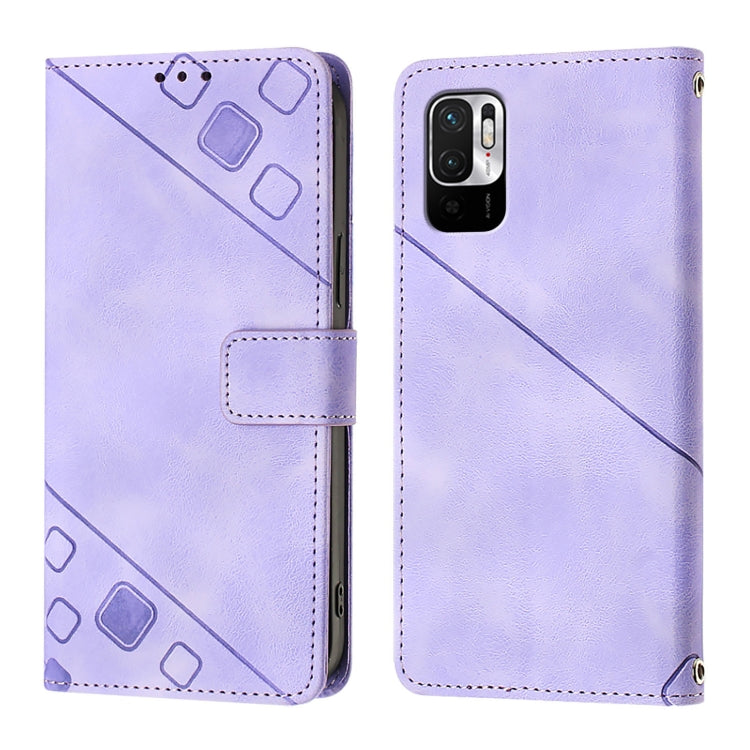 For Xiaomi Poco M3 Pro 5G / Redmi Note 10 5G Skin Feel Embossed Leather Phone Case