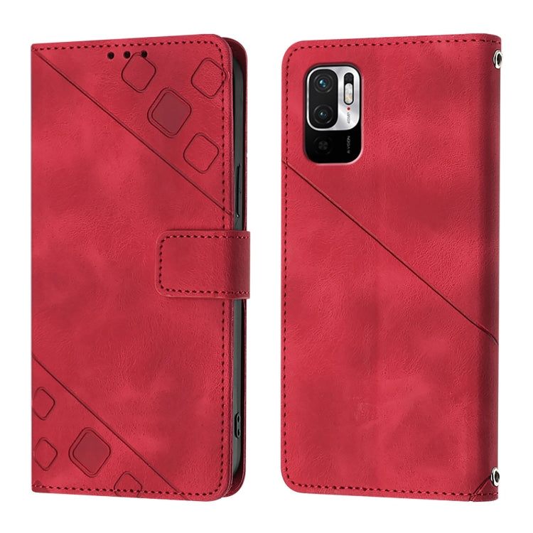 For Xiaomi Poco M3 Pro 5G / Redmi Note 10 5G Skin Feel Embossed Leather Phone Case