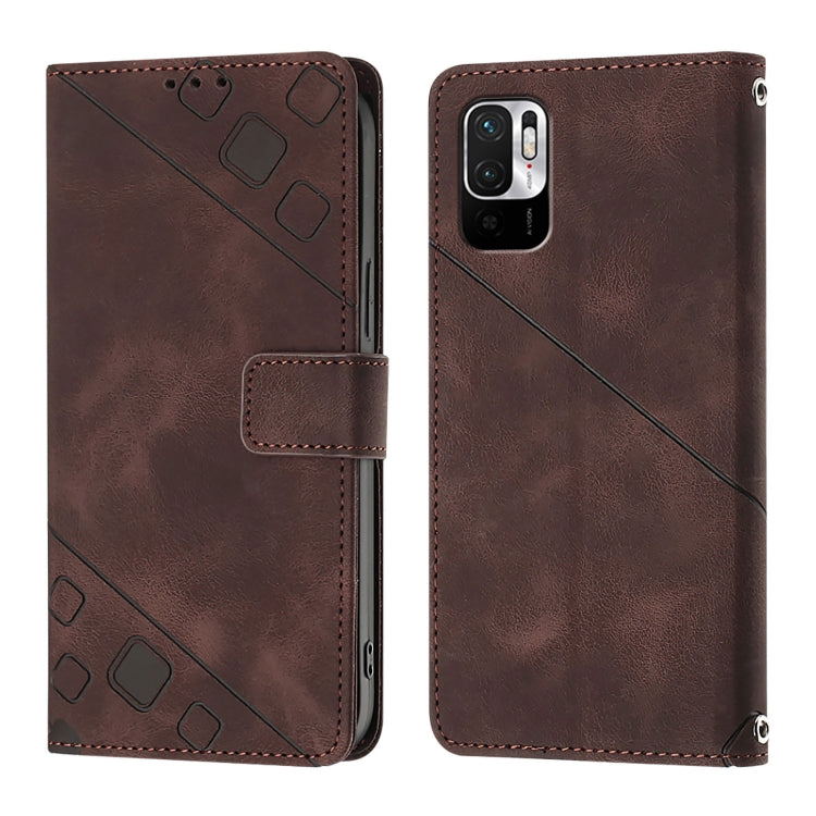 For Xiaomi Poco M3 Pro 5G / Redmi Note 10 5G Skin Feel Embossed Leather Phone Case