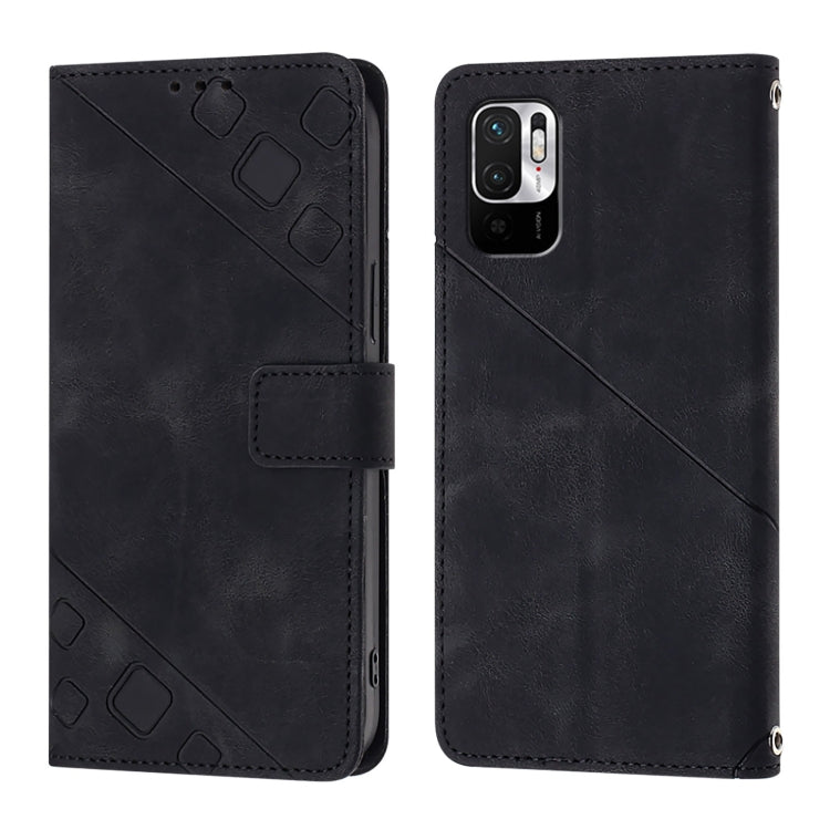 For Xiaomi Poco M3 Pro 5G / Redmi Note 10 5G Skin Feel Embossed Leather Phone Case