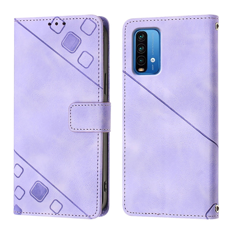 For Xiaomi Poco M3 / Redmi 9 Power Skin Feel Embossed Leather Phone Case