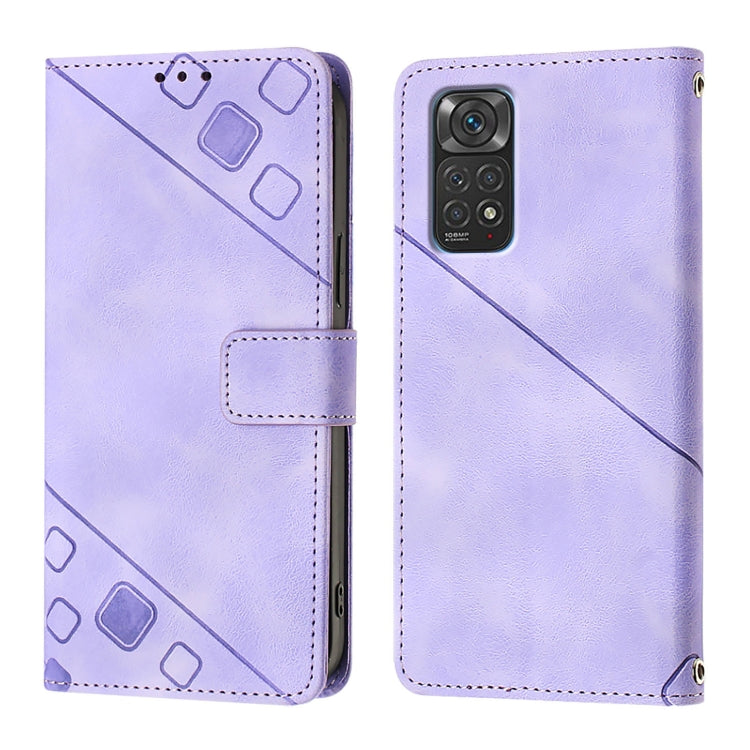 For Xiaomi Poco M4 Pro 5G / Redmi Note 11S 5G Skin Feel Embossed Leather Phone Case