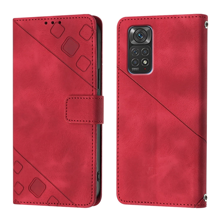 For Xiaomi Poco M4 Pro 5G / Redmi Note 11S 5G Skin Feel Embossed Leather Phone Case