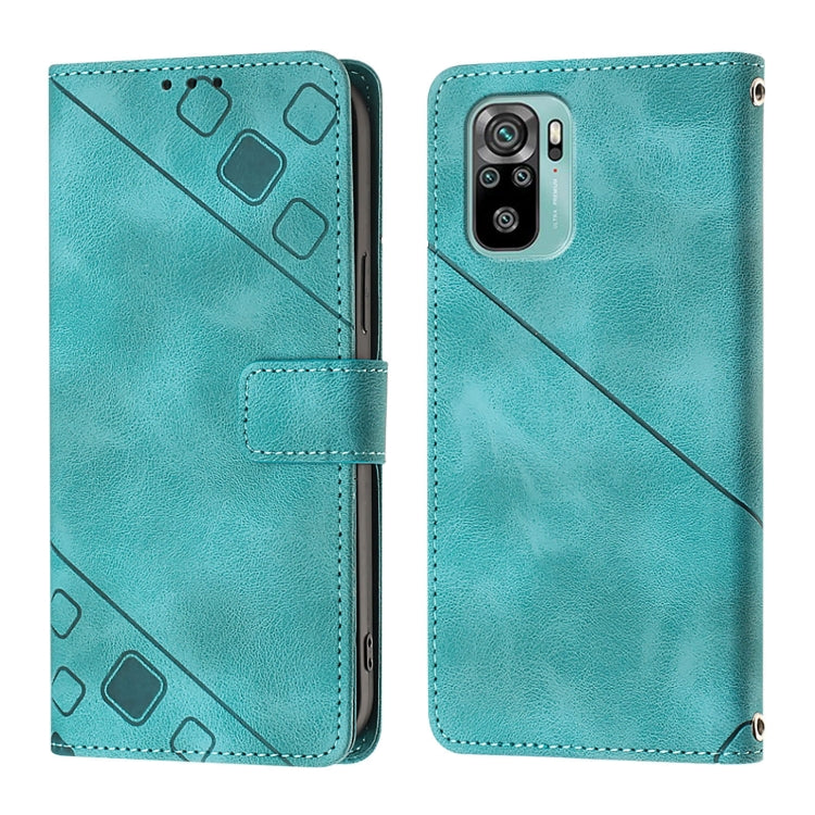 For Xiaomi Poco M5s / Redmi Note 11 SE India Skin Feel Embossed Leather Phone Case