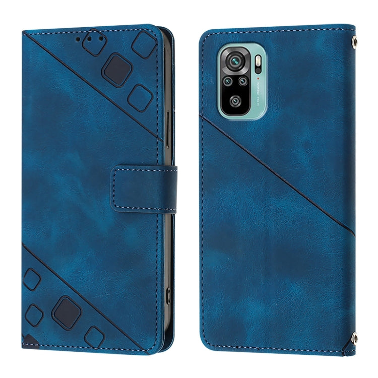For Xiaomi Poco M5s / Redmi Note 11 SE India Skin Feel Embossed Leather Phone Case