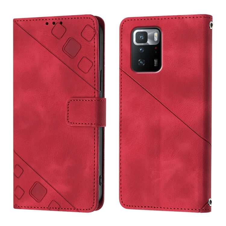 For Xiaomi Poco X3 GT Skin Feel Embossed Leather Phone Case