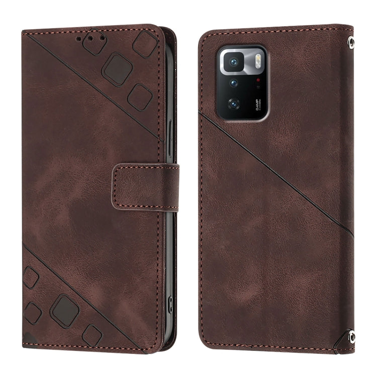 For Xiaomi Poco X3 GT Skin Feel Embossed Leather Phone Case