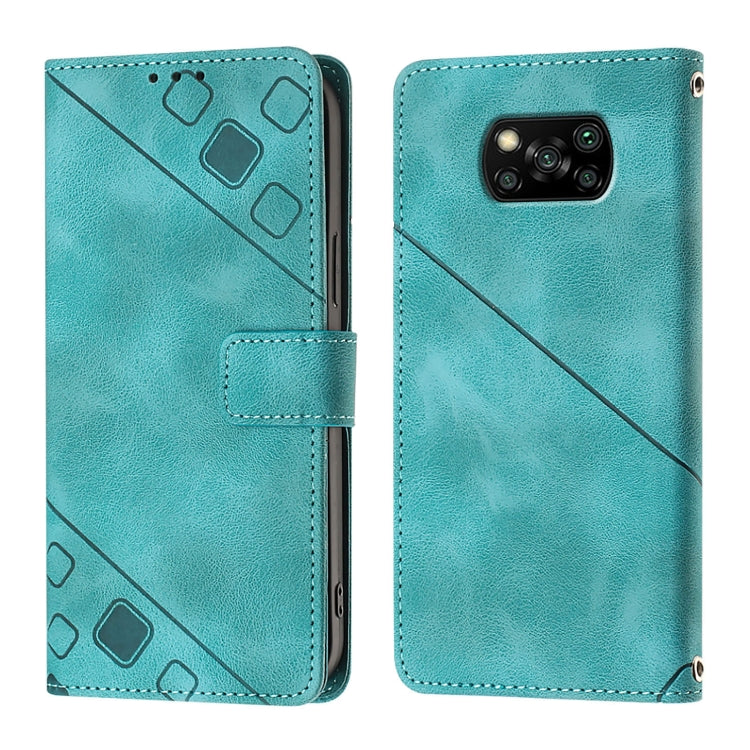 For Xiaomi Poco X3 / Poco X3 Pro Skin Feel Embossed Leather Phone Case