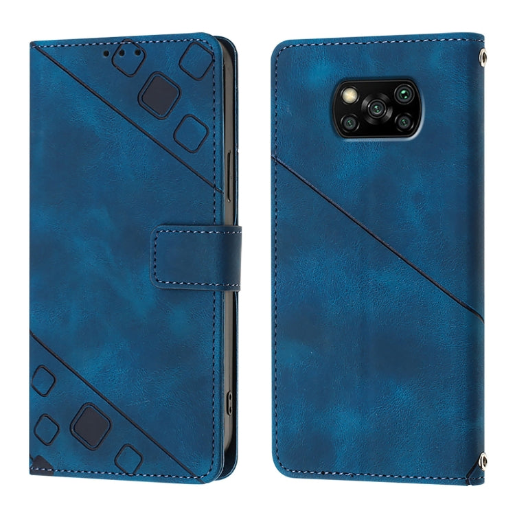 For Xiaomi Poco X3 / Poco X3 Pro Skin Feel Embossed Leather Phone Case