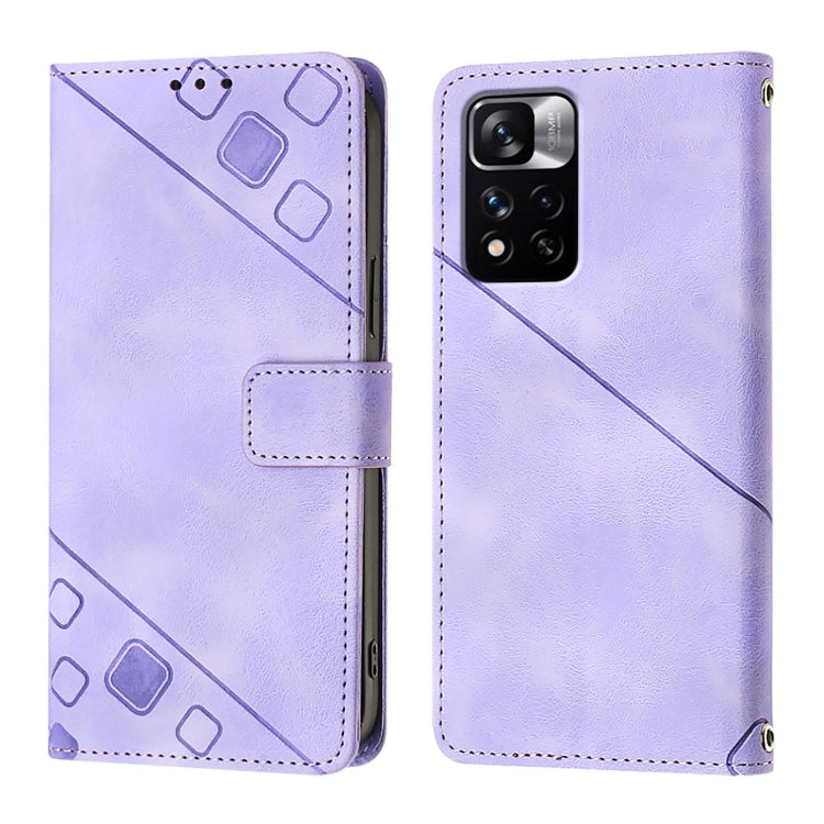 For Xiaomi Poco X4 NFC 5G Skin Feel Embossed Leather Phone Case