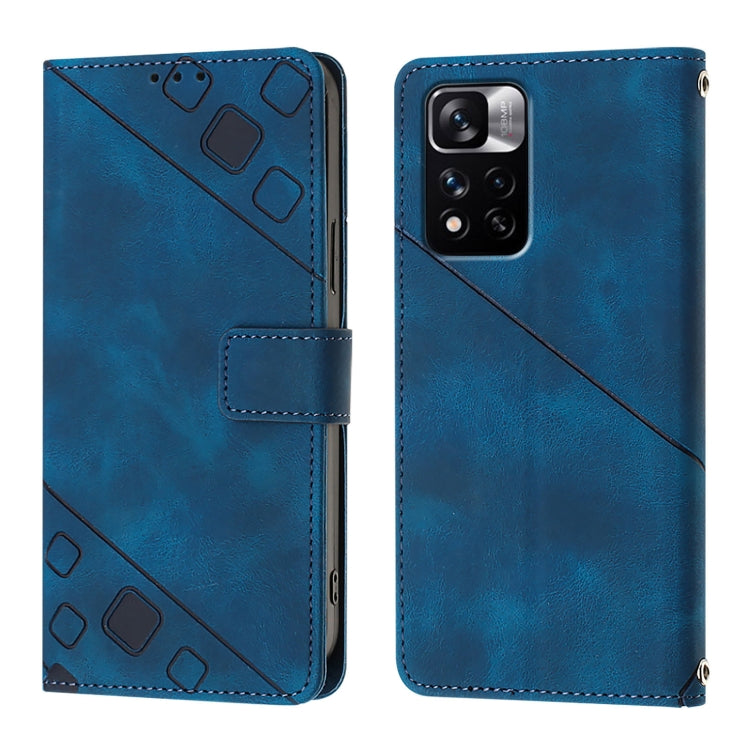 For Xiaomi Poco X4 NFC 5G Skin Feel Embossed Leather Phone Case
