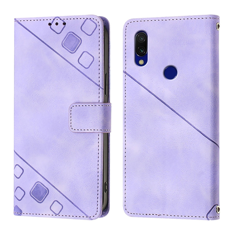 For Xiaomi Redmi 7 Skin Feel Embossed Leather Phone Case