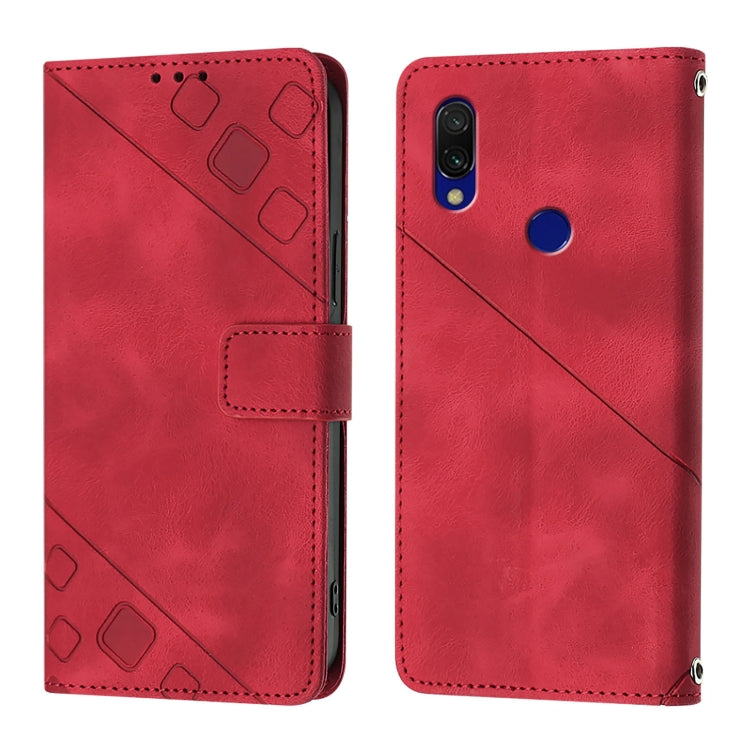 For Xiaomi Redmi 7 Skin Feel Embossed Leather Phone Case