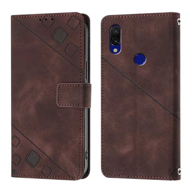For Xiaomi Redmi 7 Skin Feel Embossed Leather Phone Case