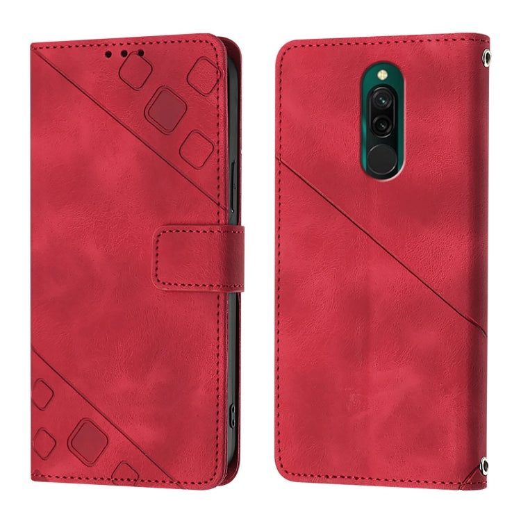 For Xiaomi Redmi 8 / Redmi 8A Skin Feel Embossed Leather Phone Case
