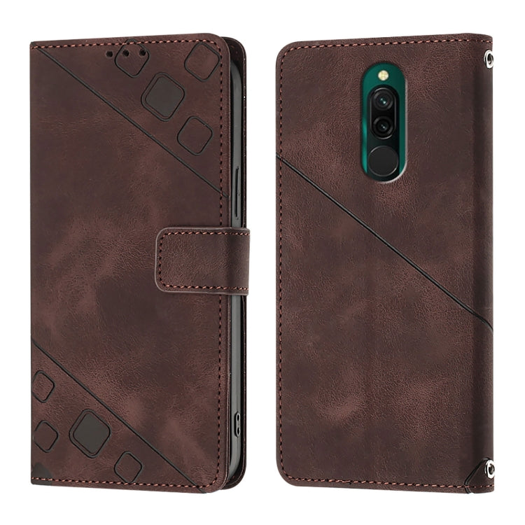 For Xiaomi Redmi 8 / Redmi 8A Skin Feel Embossed Leather Phone Case