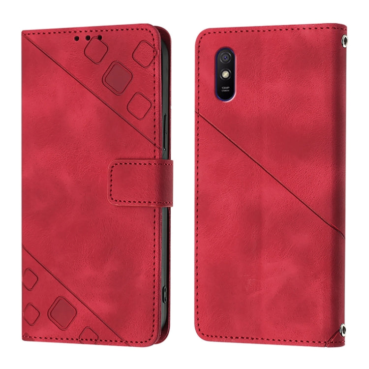 For Xiaomi Redmi 9A / 9i / 9AT Skin Feel Embossed Leather Phone Case