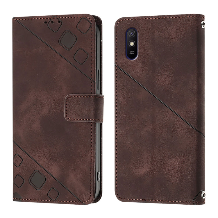 For Xiaomi Redmi 9A / 9i / 9AT Skin Feel Embossed Leather Phone Case