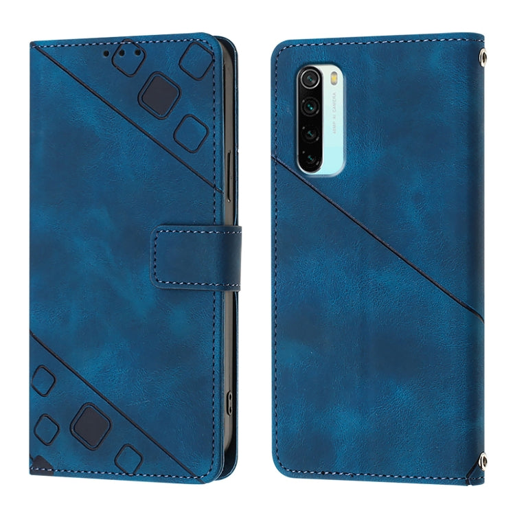For Xiaomi Redmi Note 8 Skin Feel Embossed Leather Phone Case