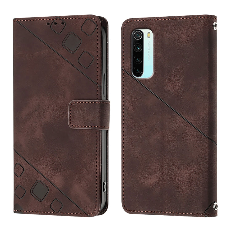 For Xiaomi Redmi Note 8 Skin Feel Embossed Leather Phone Case