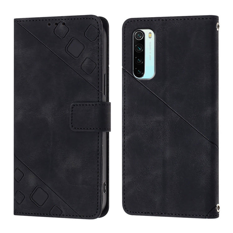 For Xiaomi Redmi Note 8 Skin Feel Embossed Leather Phone Case