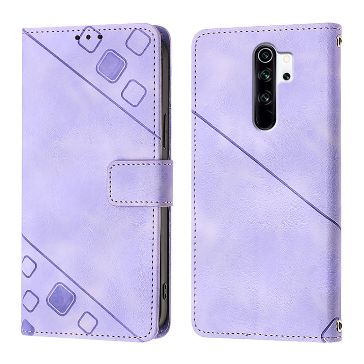 For Xiaomi Redmi Note 8 Pro Skin Feel Embossed Leather Phone Case