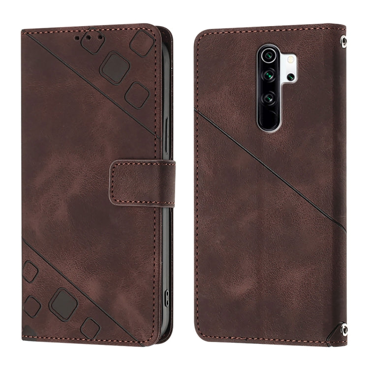 For Xiaomi Redmi Note 8 Pro Skin Feel Embossed Leather Phone Case