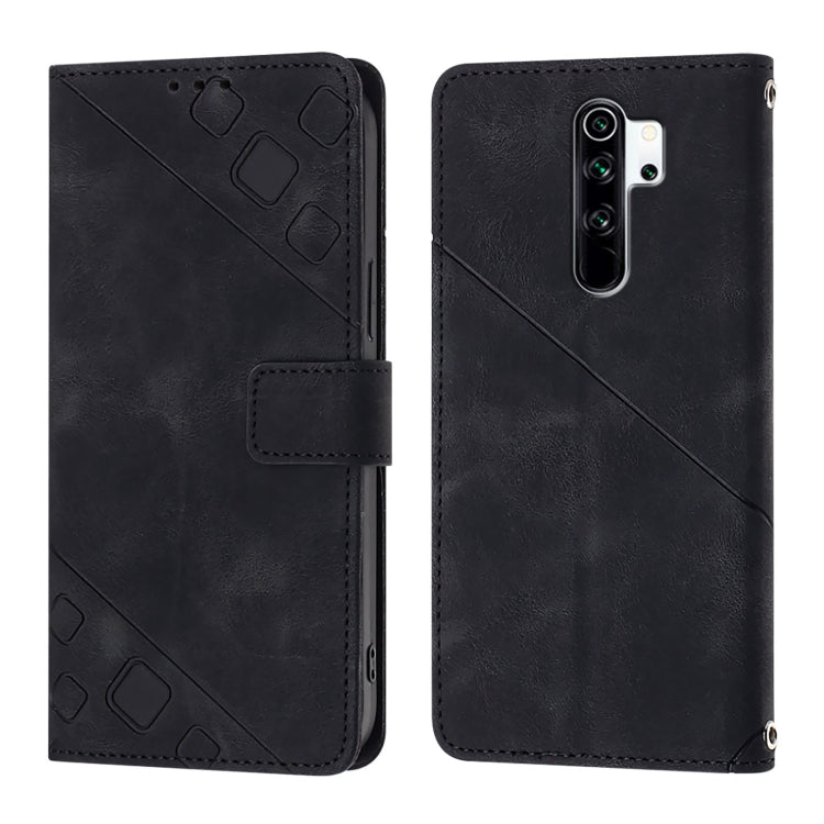 For Xiaomi Redmi Note 8 Pro Skin Feel Embossed Leather Phone Case