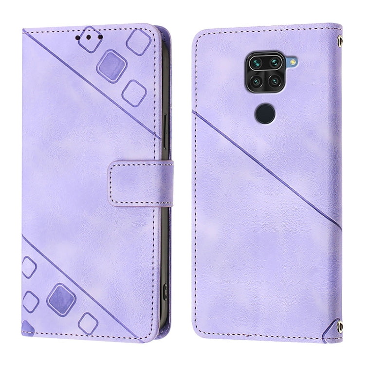 For Xiaomi Redmi Note 9 4G / Redmi 10X 4G Skin Feel Embossed Leather Phone Case