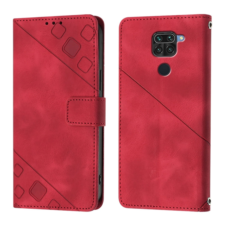 For Xiaomi Redmi Note 9 4G / Redmi 10X 4G Skin Feel Embossed Leather Phone Case