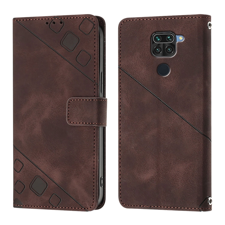For Xiaomi Redmi Note 9 4G / Redmi 10X 4G Skin Feel Embossed Leather Phone Case